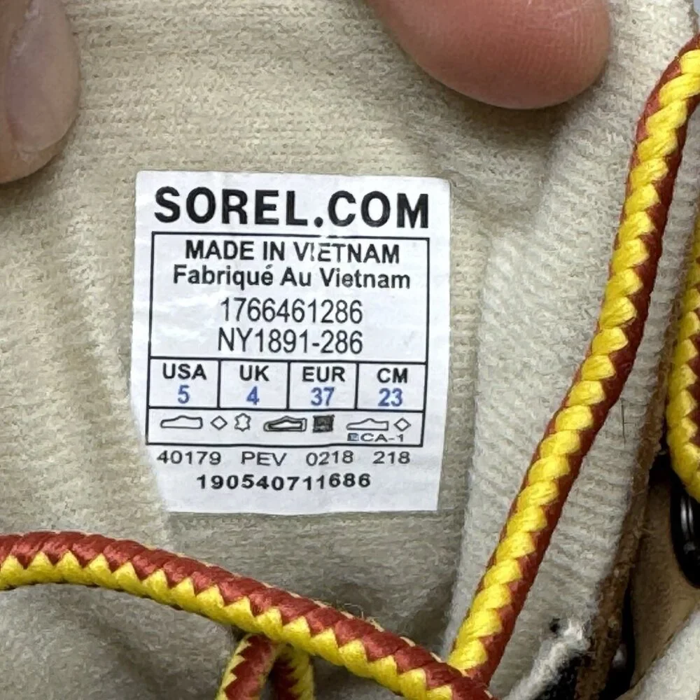 Sorel Cheyanne II Leather Duck Boots Waterproof Brown Lace Up NY1891-286 Men’s 5